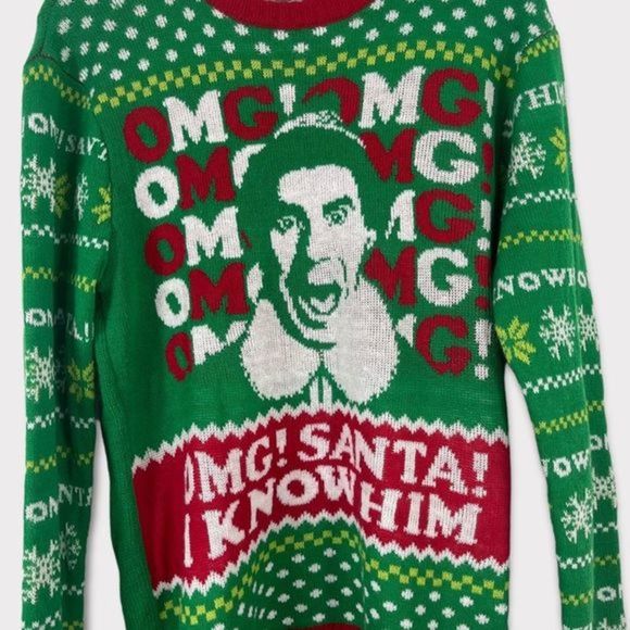Elf Christmas Sweater Holiday Sweater Size M - Picture 3 of 4